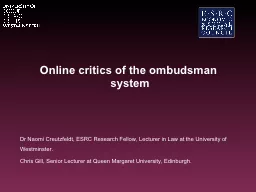 Online critics of the ombudsman system