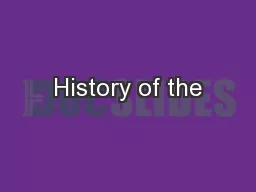 History of the