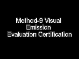 Method-9 Visual Emission Evaluation Certification