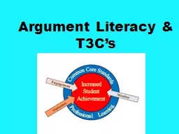 Argument Literacy & T3C’s