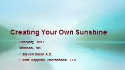 Creating Your Own Sunshine
