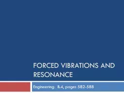 Forced vibrations and resonance