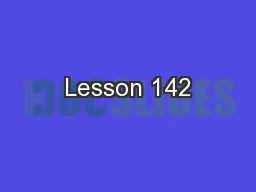 Lesson 142