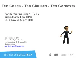 Ten Cases - Ten Clauses -