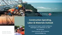 Construction Spending, Labor & Materials Outlook