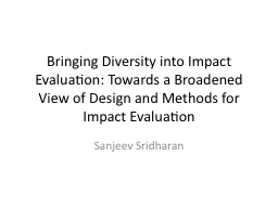 Bringing Diversity into Impact Evaluation: Towards a Broade