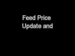 Feed Price Update and