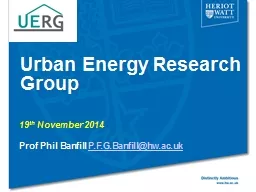 Urban Energy Research Group