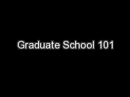 Graduate School 101