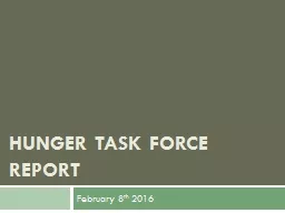 Hunger Task Force Report