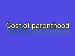Cost of parenthood