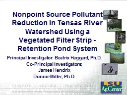 Nonpoint Source Pollutant Reduction in Tensas River Watersh