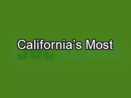 California’s Most