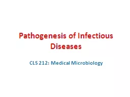 Pathogenesis of Infectious Diseases