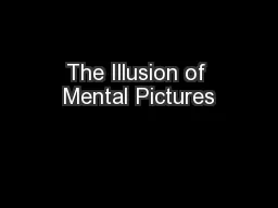 The Illusion of Mental Pictures