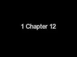 1 Chapter 12