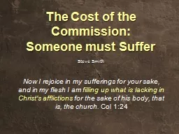 The Cost of the Commission: