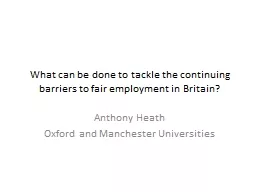 What can be done to tackle the continuing barriers to fair