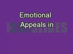 Emotional Appeals in