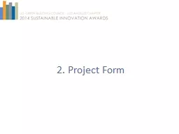 2. Project Form