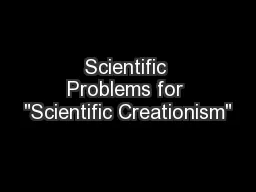 Scientific Problems for 