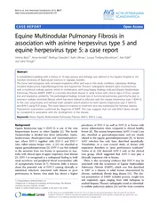 CASE REPORT Open Access Equine Multinodular Pulmonary