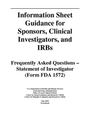 Information Sheet Guidance for Sponsors Clinical Inves