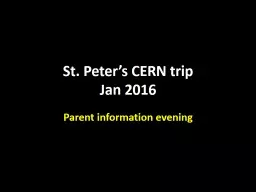 St. Peter’s CERN trip