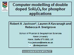 Computer modelling of double doped SrAl
