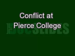 Conflict at Pierce College