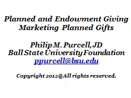 Planned and Endowment Giving
