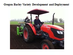 Oregon Barley Variety Development and Deployment