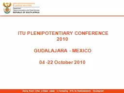 ITU PLENIPOTENTIARY CONFERENCE  2010