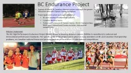 BC Endurance Project
