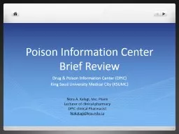 Poison Information Center