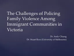 The Challenges of Policing Family Violence Among Immigrant