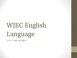 WJEC English Language