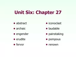 Unit Six: Chapter 27