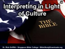 Interpreting in Light of Culture