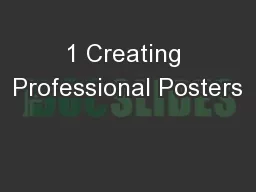 1 Creating Professional Posters