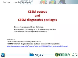 CESM output