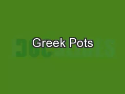 Greek Pots