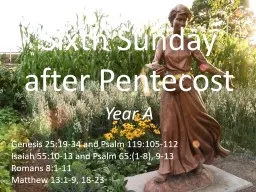 Sixth Sunday after Pentecost