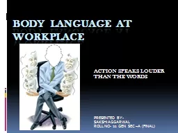BODY LANGUAGE AT WORKPLACE
