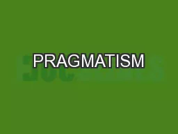 PRAGMATISM
