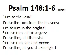 Psalm 148:1-6