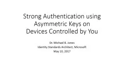 Strong Authentication using Asymmetric Keys on