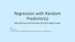 Regression with Random Predictor(s)