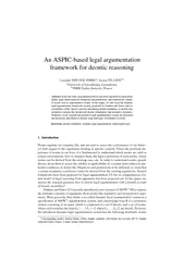 An ASPICbased legal argumentation framework for deonti