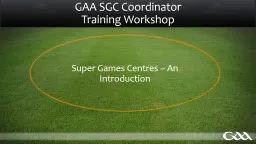 GAA SGC Coordinator